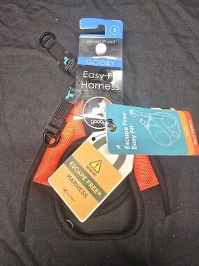 Gooby Easy-Fit Escape Free Dog Harness in Bright Orange SMALL